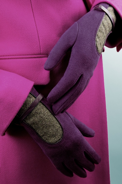 Powder - 40s Genevive Gloves in Damson Purple