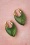 TopVintage Boutique Collection Agatha Earrings Años 50 en Dorado y Verde