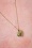 TopVintage Boutique Collection Heart Locket Necklace Años 50 en Dorado
