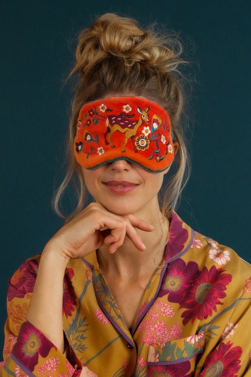 Powder - Fawn in a Meadow Eye Mask in Orange