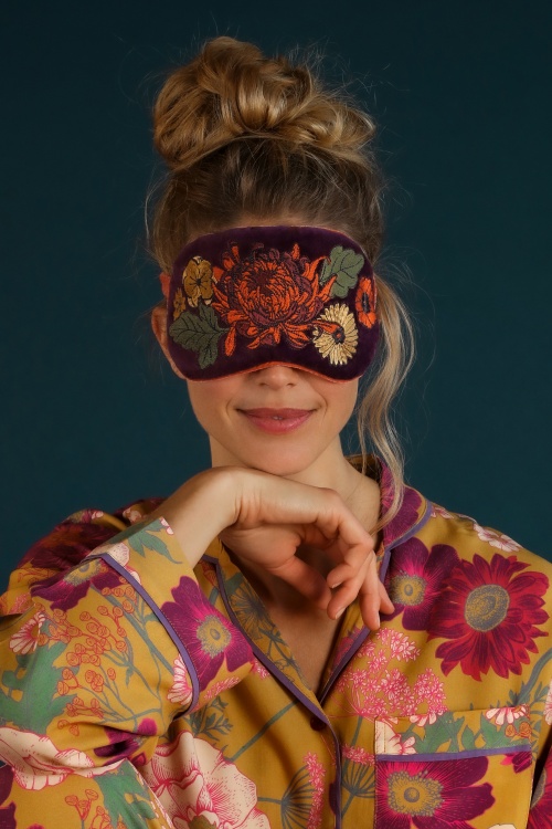 Powder - Vintage Flora Eye Mask en Violet