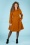 Daria Double Breasted Coat Années 60 en Orange Rouille