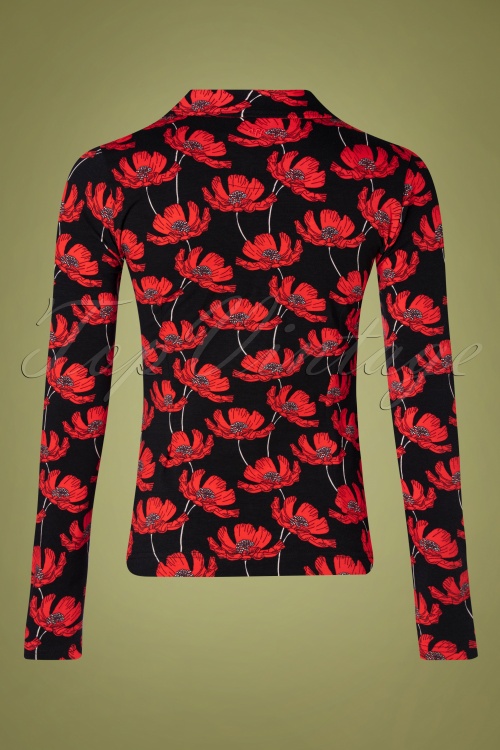4FunkyFlavours - 70s Smoothin Groovin Blouse in Black and Red 2