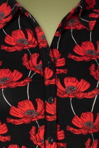 4FunkyFlavours - 70s Smoothin Groovin Blouse in Black and Red 3