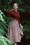 Miss Candyfloss 40s Flor Wilda Warm Swing Skirt in Harvest