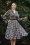 Paulette Gia Swing Tartan Dress Années 50 en Vert
