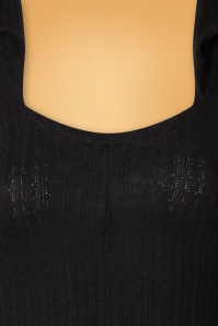 Miss Candyfloss - TopVintage exclusive ~ 50s Sahara Dora Soft Knitted Top in Black 3