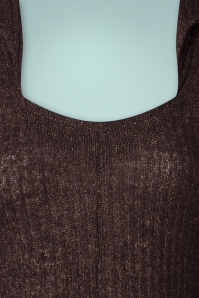 Miss Candyfloss - 50s Sahara Dora Soft Knitted Top in Chocolate 3