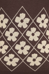 Bright and Beautiful - 70s June Daisy Jumper in Brown 3