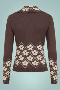 Bright and Beautiful - 70s June Daisy Jumper in Brown 2