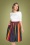 Collectif Clothing Jasmine Rainbow Wave Swing Skirt Años 50 en Multicolor