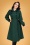 Collectif Clothing 50s Marisol Double Breasted Coat in Deep Green