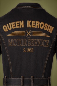 Queen Kerosin - Workwear Queen S Overall Années 50 en Denim Noir 2