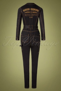 Queen Kerosin - Workwear Queen S overall in zwart denim 3