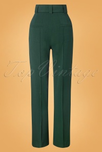 Miss Candyfloss - TopVintage exclusive ~ 50s Melissa Lee High Waist Pants in Green 2