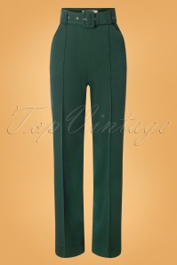 Miss Candyfloss - TopVintage exclusive ~ 50s Melissa Lee High Waist Pants in Green