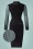 Spot On Ruched Midi Dress Années 50 en Noir