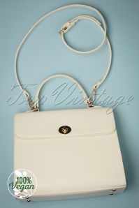 Charlie Stone - Versailles Handbag Années 50 en Blanc Perce-neige 2