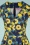 Topvintage Boutique 44302 Swing Dress Blue Yellow Flowers 221227 502V