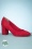 60s Kelly Pumps in Strawberry Red