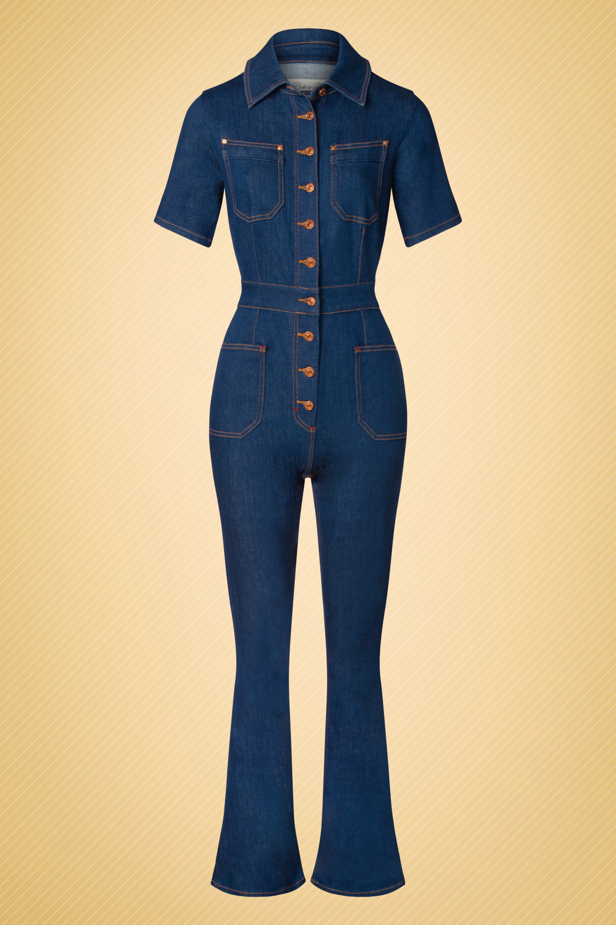 Rock-a-Booty - Gloria Lee Jumpsuit in denimblauw 3