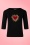 Queen of Hearts Sweater Années 50 en Noir