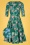 TopVintage exclusive ~ Adriana Floral Long Sleeve Swing Dress Années 50 en Vert