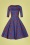 TopVintage Boutique 44308 Swing Dress Blue Floral 230106 510W