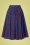 Topvintage Boutique 44310 Swingskirt Blue Hibiscus Red 20230105 9W