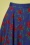 Topvintage Boutique 44310 Swingskirt Blue Hibiscus Red 20230105 7W