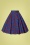 Topvintage Boutique 44310 Swingskirt Blue Hibiscus Red 20230105 2W