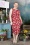 TopVintage exclusive ~ 50s Adriana Floral Sleeveless Pencil Dress in Red