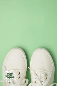 Tamaris - Chloe Canvas Sneaker in Off White 2
