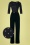 50s Shany Pin Dots Jumpsuit in Black and White