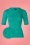 60s Bella Knit Heart Ajour Top in Aqua Green