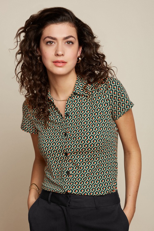King Louie 44662 Rizo Blouse Green 20230118 020L