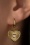 50s Radiant Love Earrings in Gold