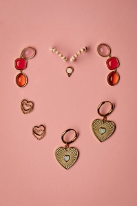 Day&Eve by Go Dutch Label - 50s Hearts Earrings in Gold 2