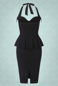 Vintage Diva  - The Stephanie Pencil Dress in Black 4