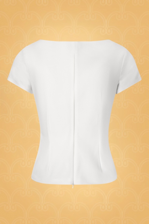 Vintage Diva  - The Giulia top in wit 6