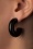 Bonnie Hoop Earrings Années 60 en Noir