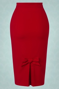 Vintage Diva  - The Georgina Pencil Skirt en Rouge 4