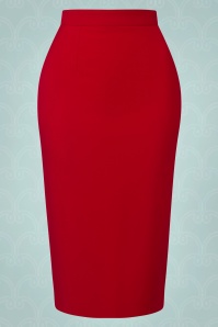 Vintage Diva  - The Georgina Pencil Skirt in Red 3