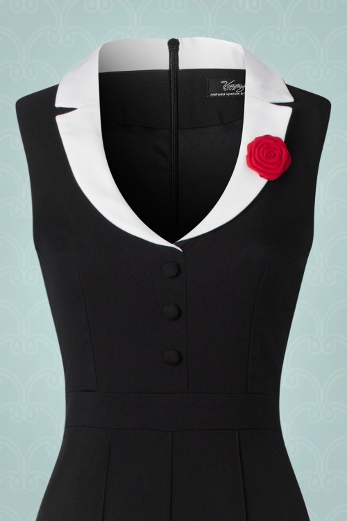 Vintage Diva 45236 Luchia Jumpsuit Black White 220725 06V