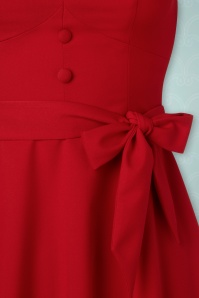 Vintage Diva  - Mary Grace A-Linie Kleid in Rot 6
