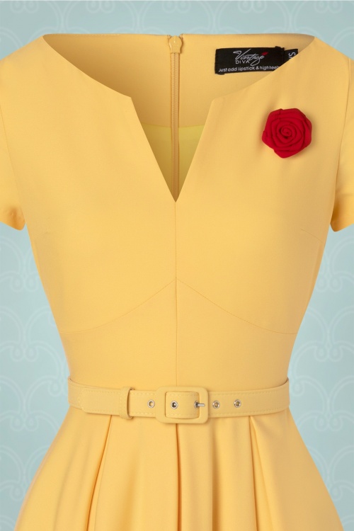 Vintage Diva 45234 Yellow Swing Dress 11V