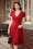 Vintage Diva The Mary Grace A-Line Dress in Red