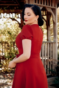 Vintage Diva  - The Mary Grace A-Line Dress in Red 2