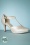 50s Phyllis T-Strap Pumps in Pearly White