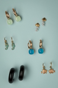 Day&Eve by Go Dutch Label - Seashell and Pearls Earrings Années 50 en Doré 2